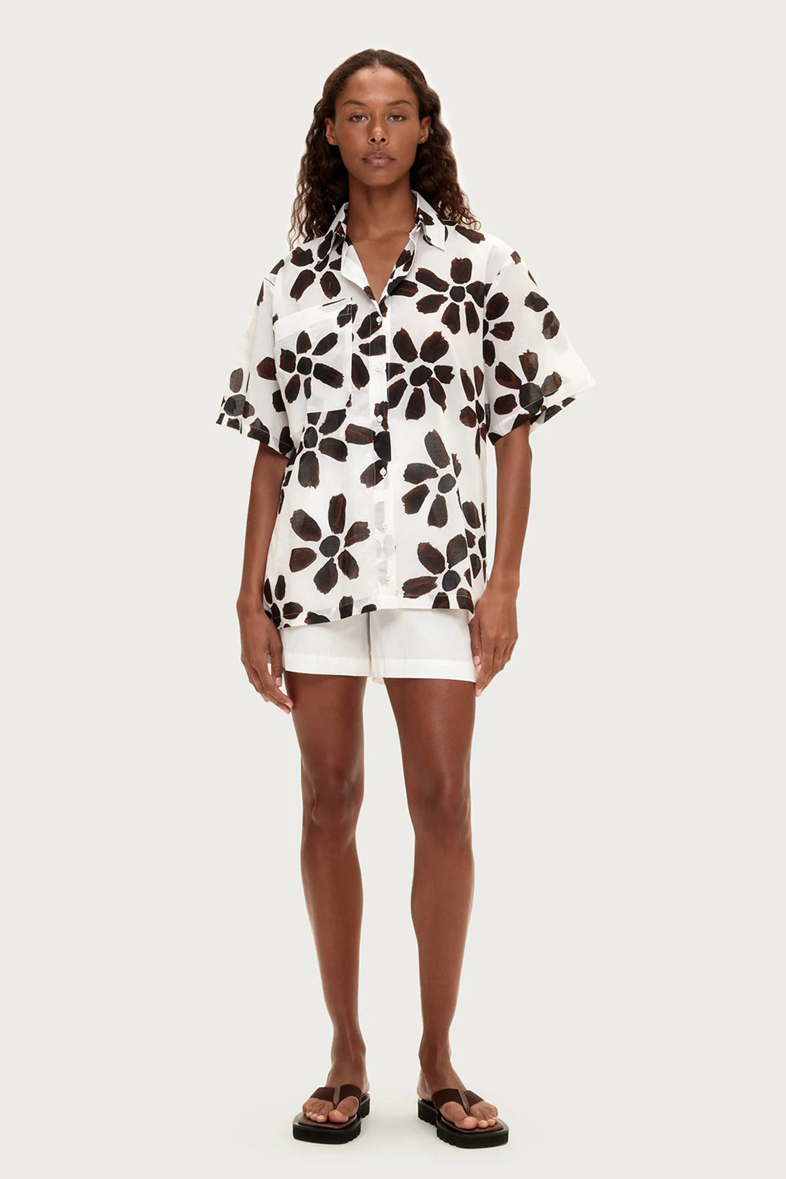 COTTON SHIRT | CHOCOLATE FLOWER