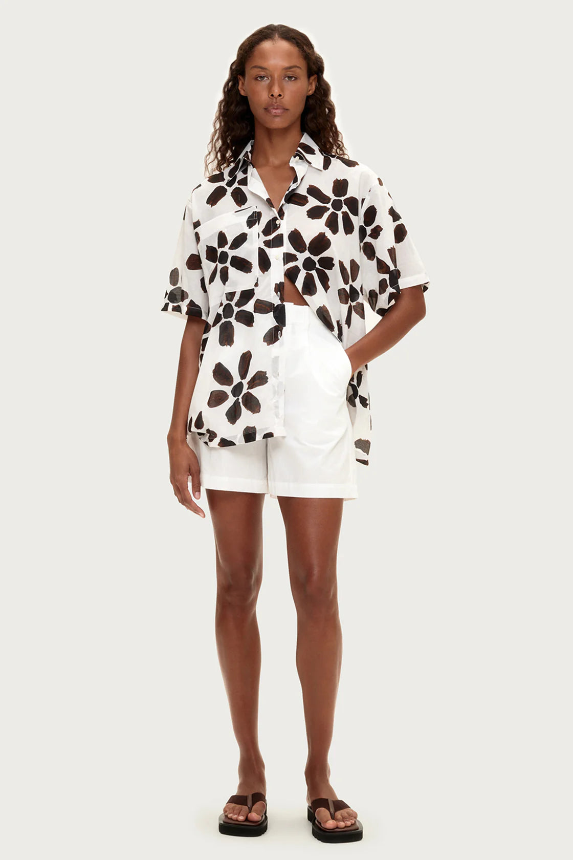 COTTON SHIRT | CHOCOLATE FLOWER