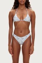 TIE TRIANGLE TOP | BLUE FLORAL