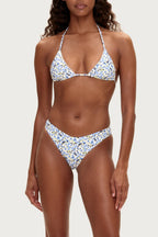 TIE TRIANGLE TOP | BLUE FLORAL