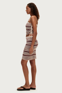 KNIT SKIRT | CHOCOLATE STRIPE