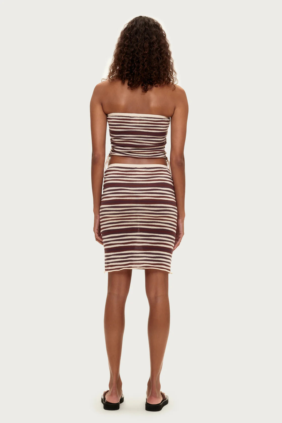 KNIT SKIRT | CHOCOLATE STRIPE