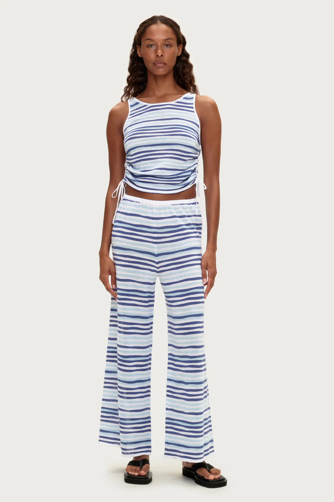 KNIT PANT | BLUE STRIPE