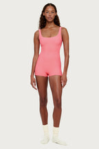 WAFFLE 2 INCH BODYSUIT | PINK