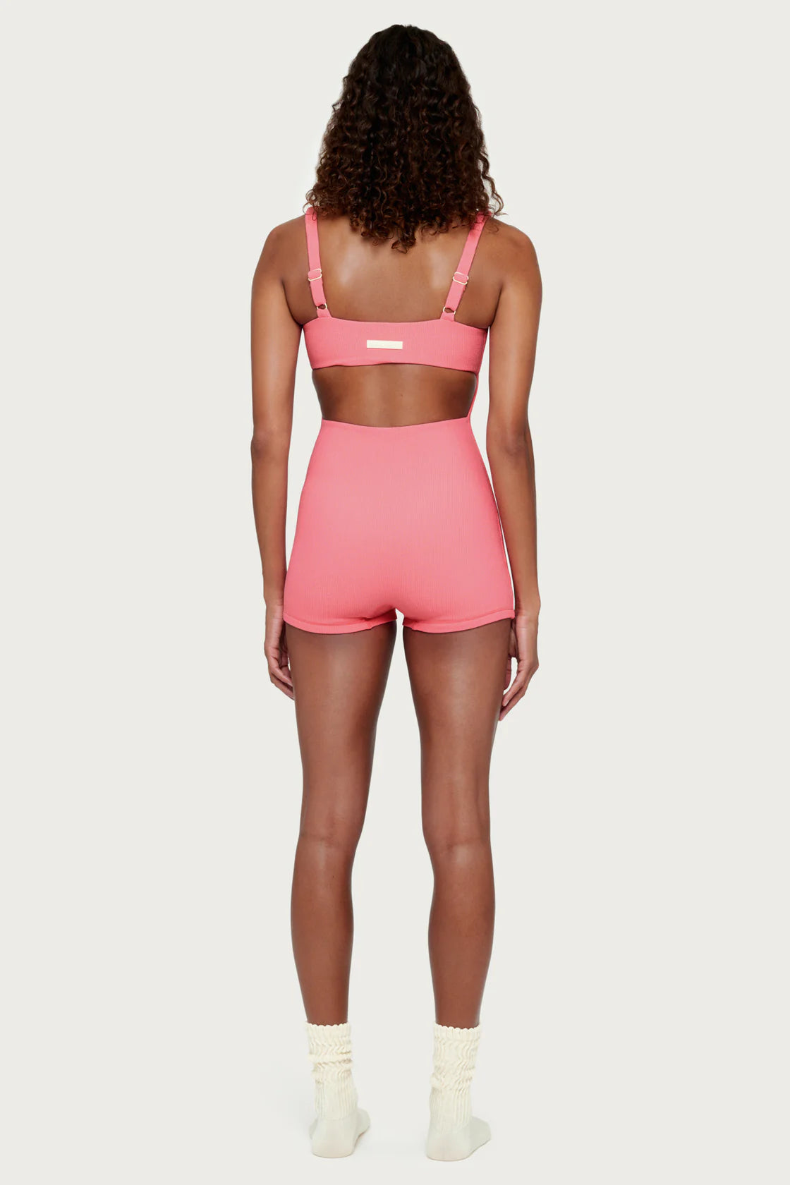 WAFFLE 2 INCH BODYSUIT | PINK