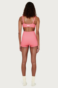 WAFFLE 2 INCH BODYSUIT | PINK