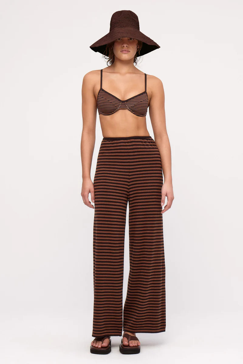 Zulu & Zephyr Knit Pant Brown Stripe
