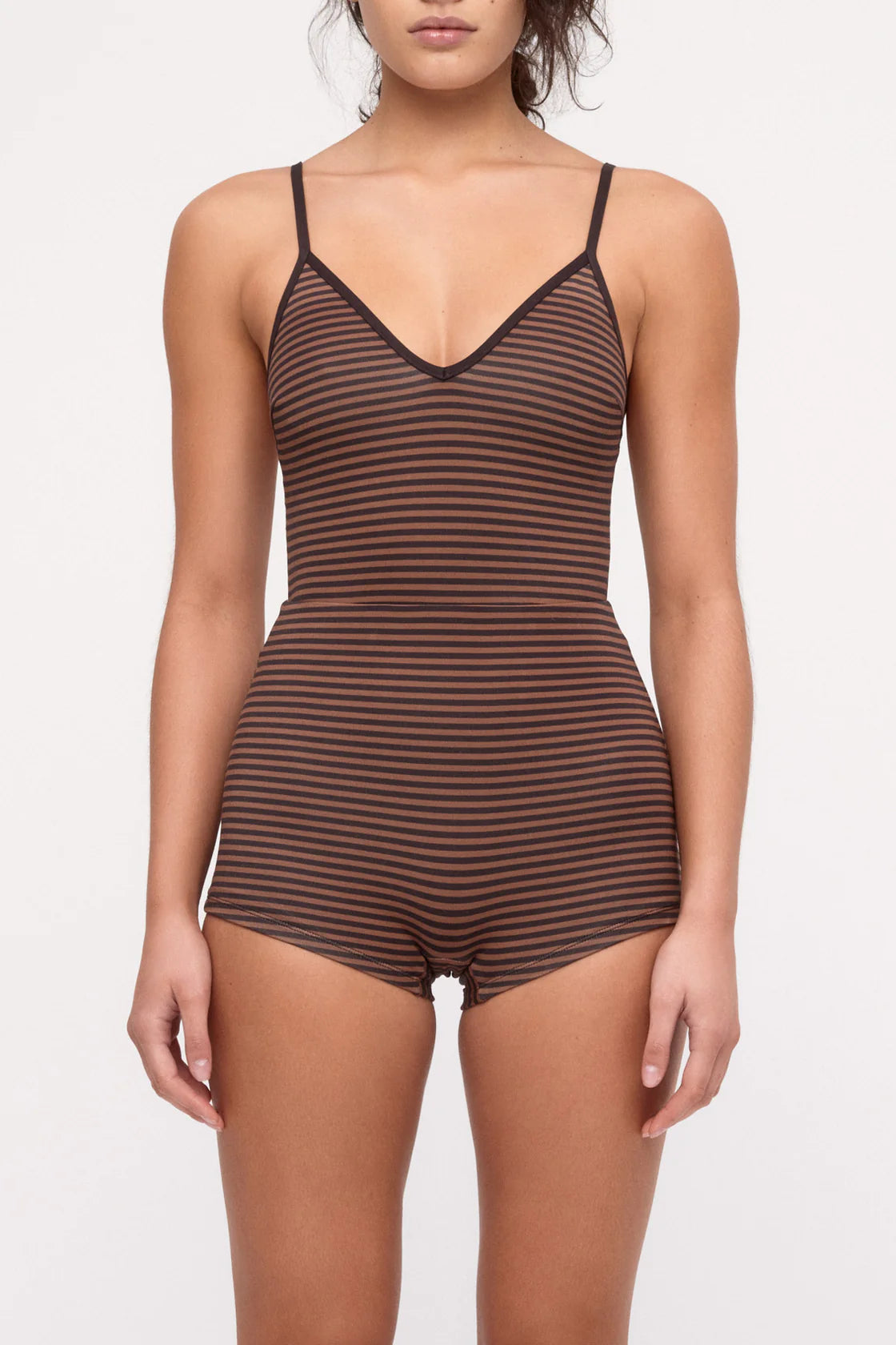 Zulu & Zephyr Bodysuit Brown Stripe
