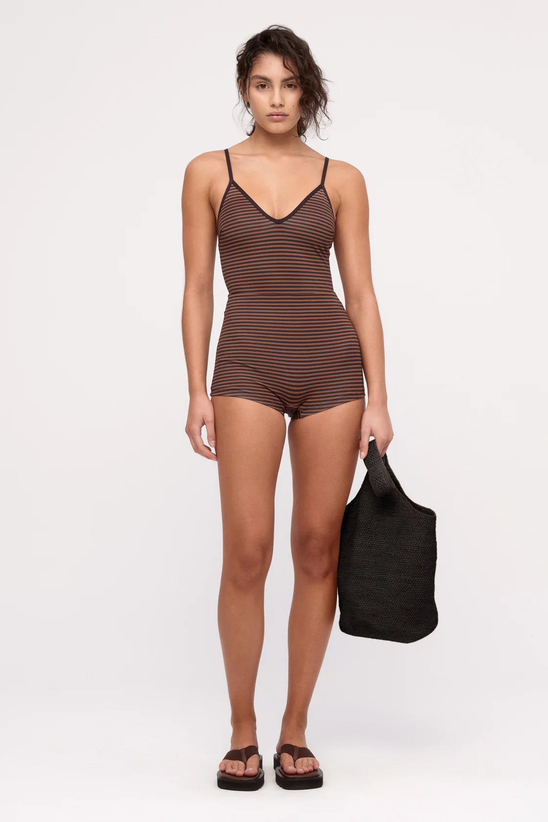 Zulu & Zephyr Bodysuit Brown Stripe