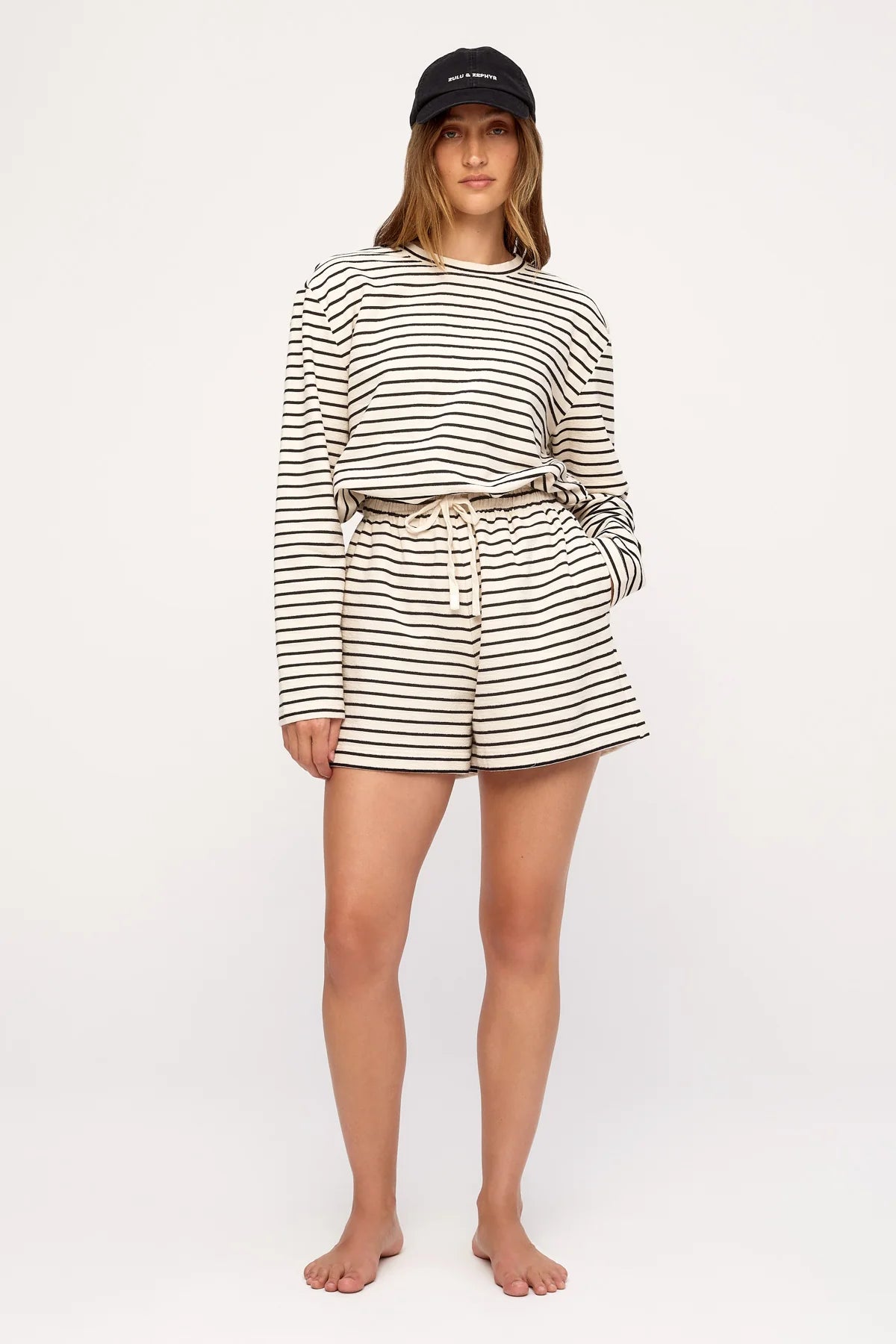 Zulu & Zephyr Jersey Sport Short Black Stripe