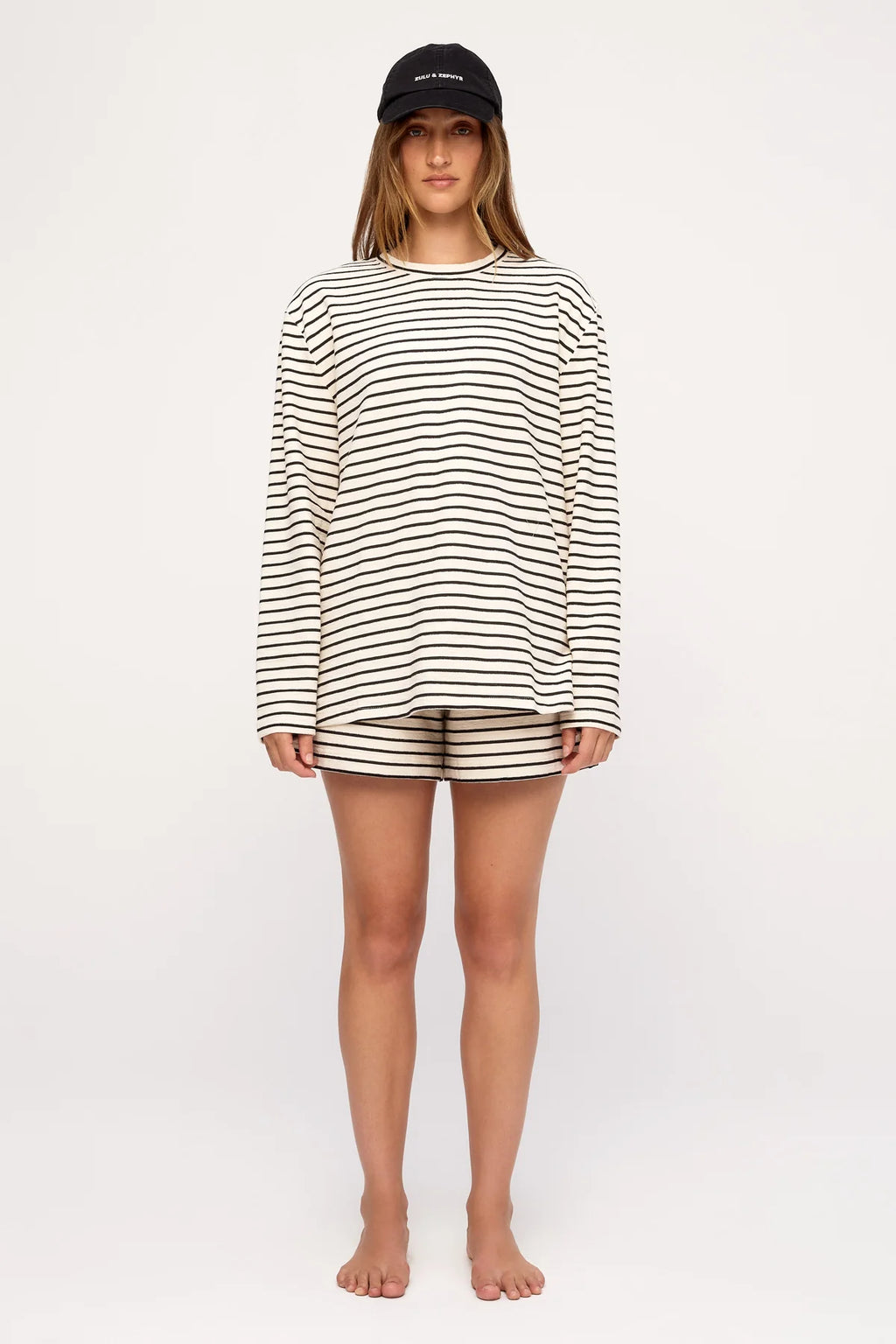 Zulu & Zephyr Jersey Sport Short Black Stripe