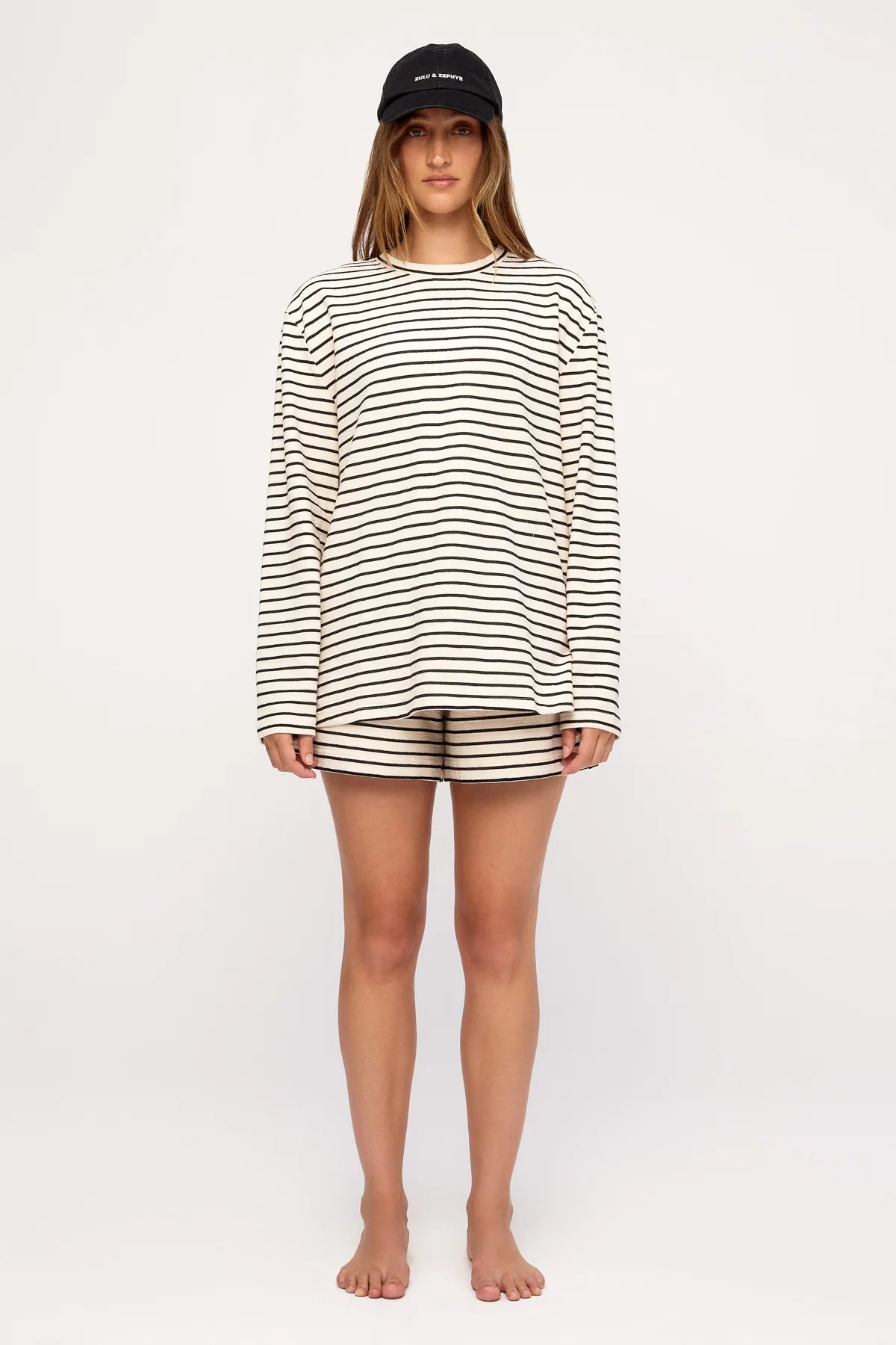 Zulu & Zephyr Jersey Sport Short Black Stripe