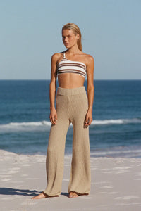 TEXTURED BRALETTE | EARTH STRIPE