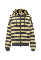 Olga Joan Zip Hoodie Limone Stripe