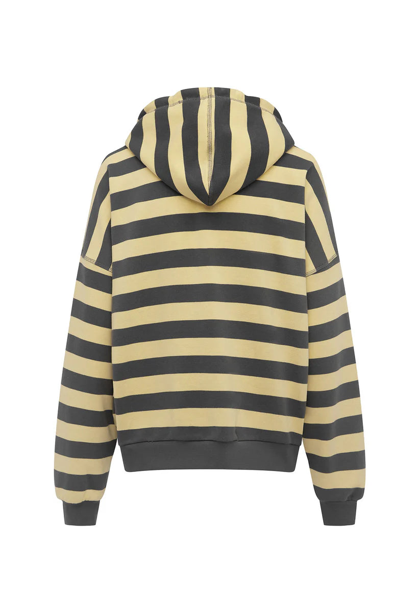Olga Joan Zip Hoodie Limone Stripe