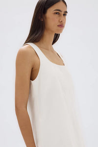 ZOEY TWILL MINI DRESS | CREAM