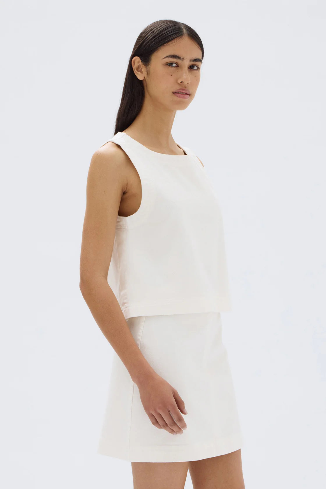 ZOEY TWILL TOP | CREAM