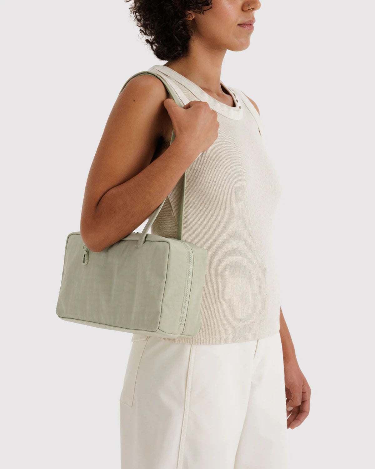 NYLON BOWLER BAG | CELADON