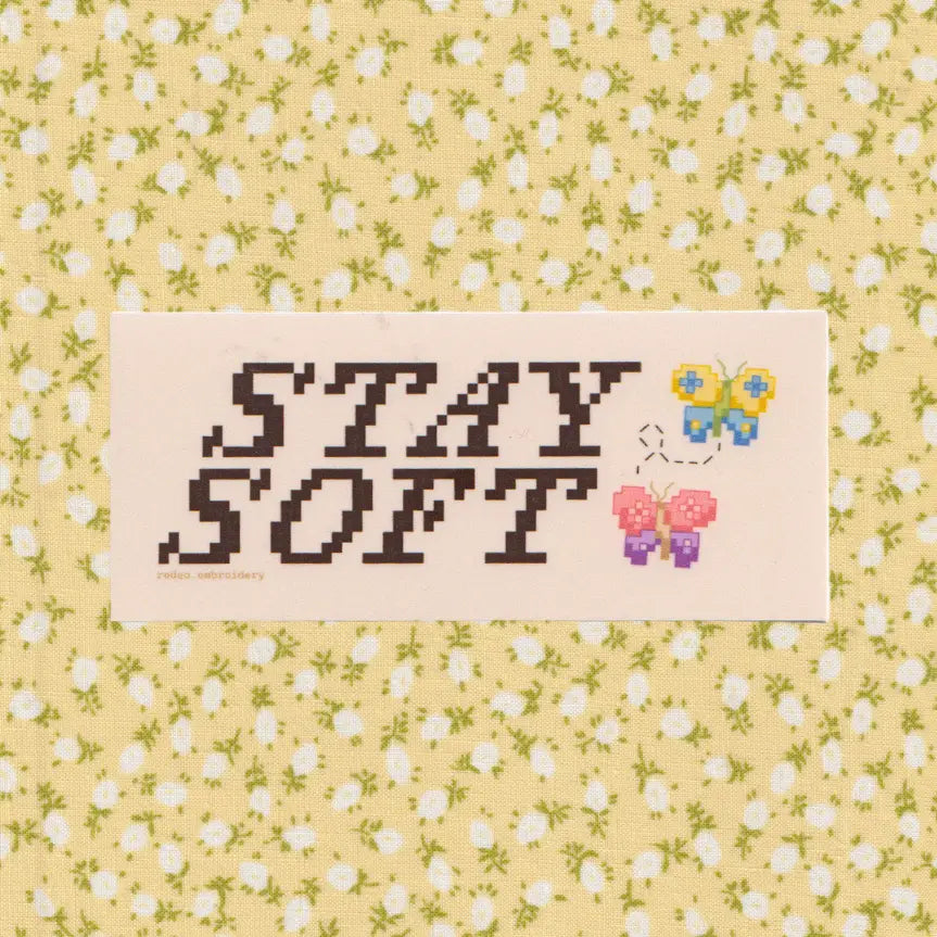 STAY SOFT MATTE VINYL STICKER | RODEO EMBROIDERY