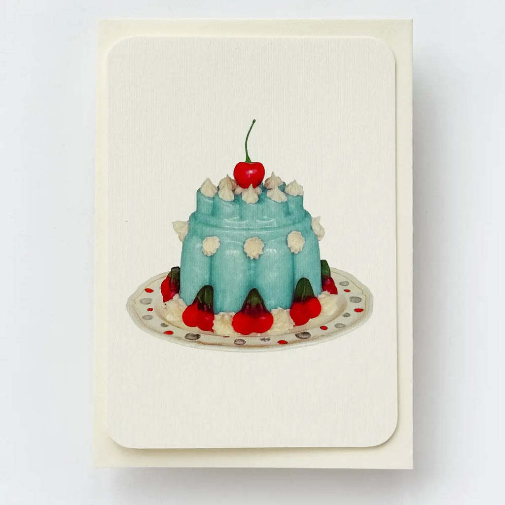 Canonbury Press Violet Petal Cream Blancmange Greeting Card