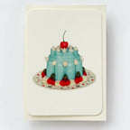 Canonbury Press Violet Petal Cream Blancmange Greeting Card