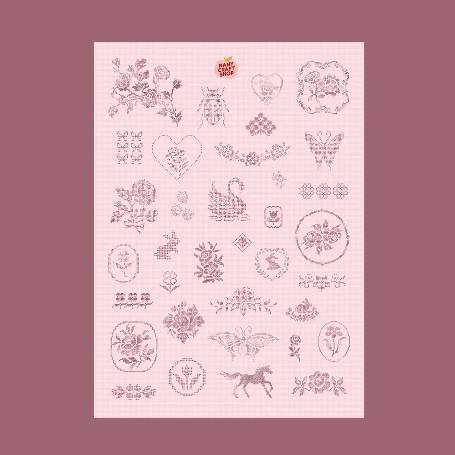 A5 STICKER SHEET EMBROIDERY | NANY CRAFT STORE