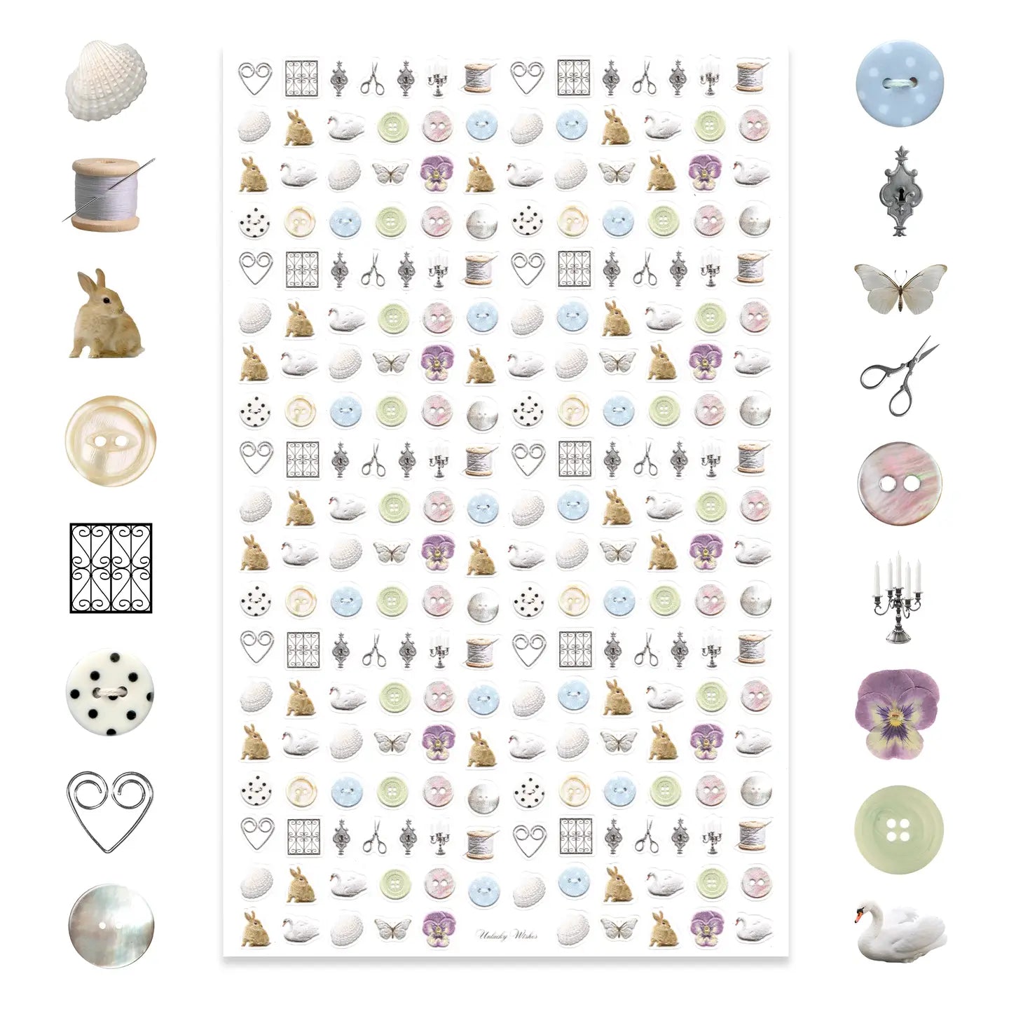 SPRING NAIL MICRO STICKERS | UNLUCKY WISHES