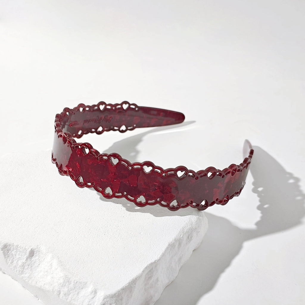Hey Ricochet Lace Headband Wine