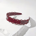 Hey Ricochet Lace Headband Wine