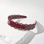 Hey Ricochet Lace Headband Wine
