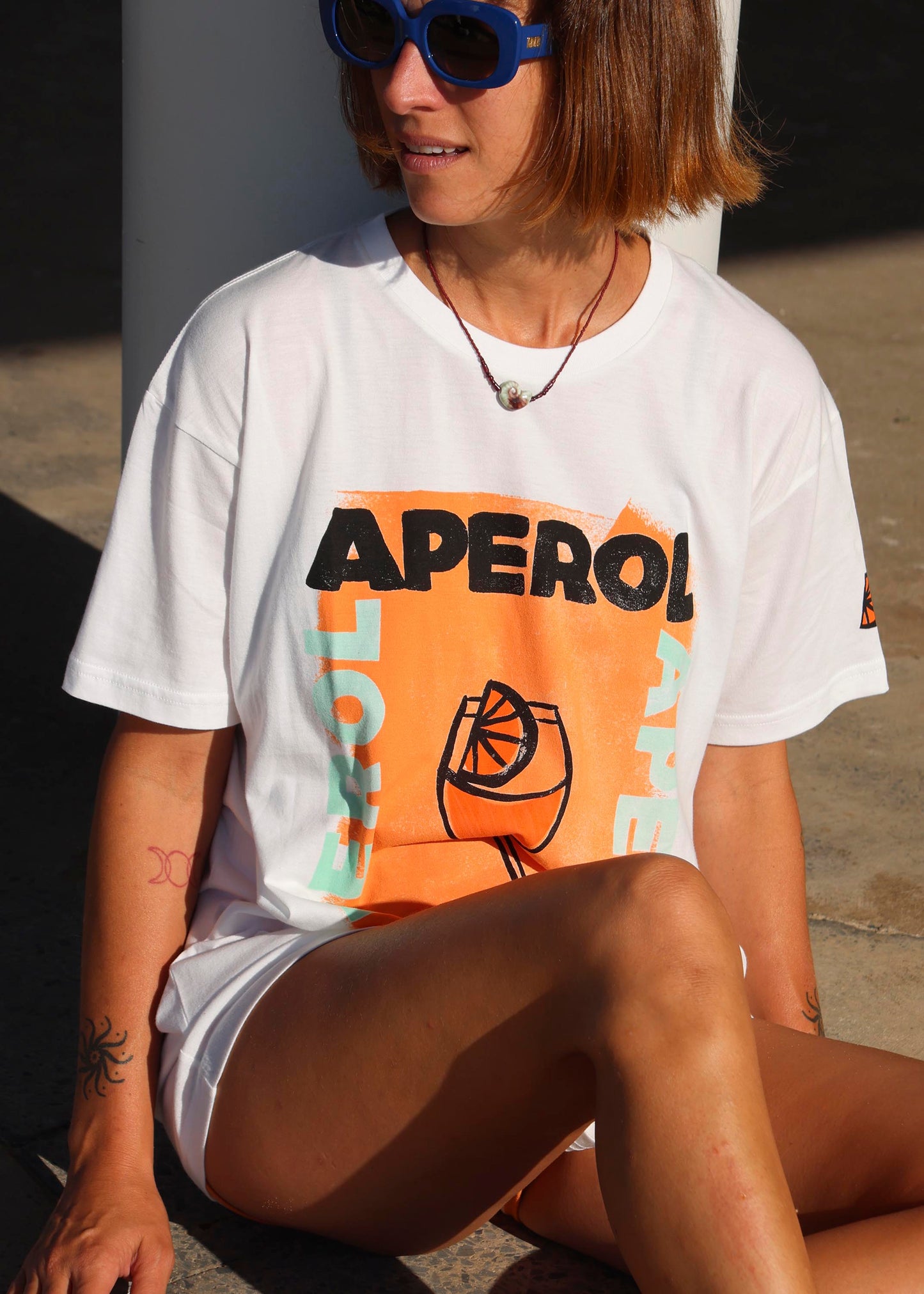 APEROL O'CLOCK TEE | OFF WHITE