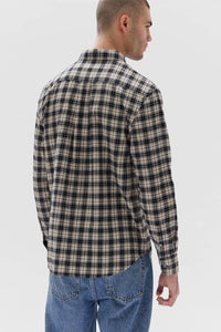 BRUSHED FLANNEL CHECK SHIRT | NAVY CHECK