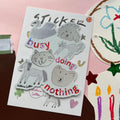 Victoria Catten Busy Doing Nothing Animal Pal Sticker