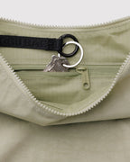 MEDIUM NYLON CRESCENT BAG | CELADON