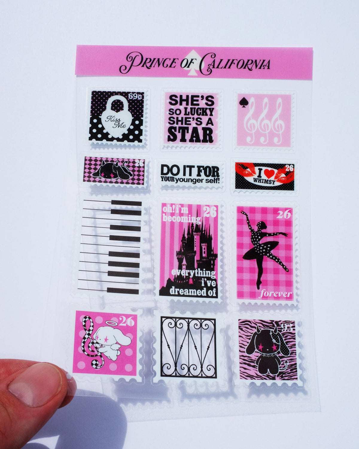 Prince of California Stamp Sticker Sheet 2
