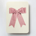 Canonbury Press Baby Pink Velvet Bow Greeting Card