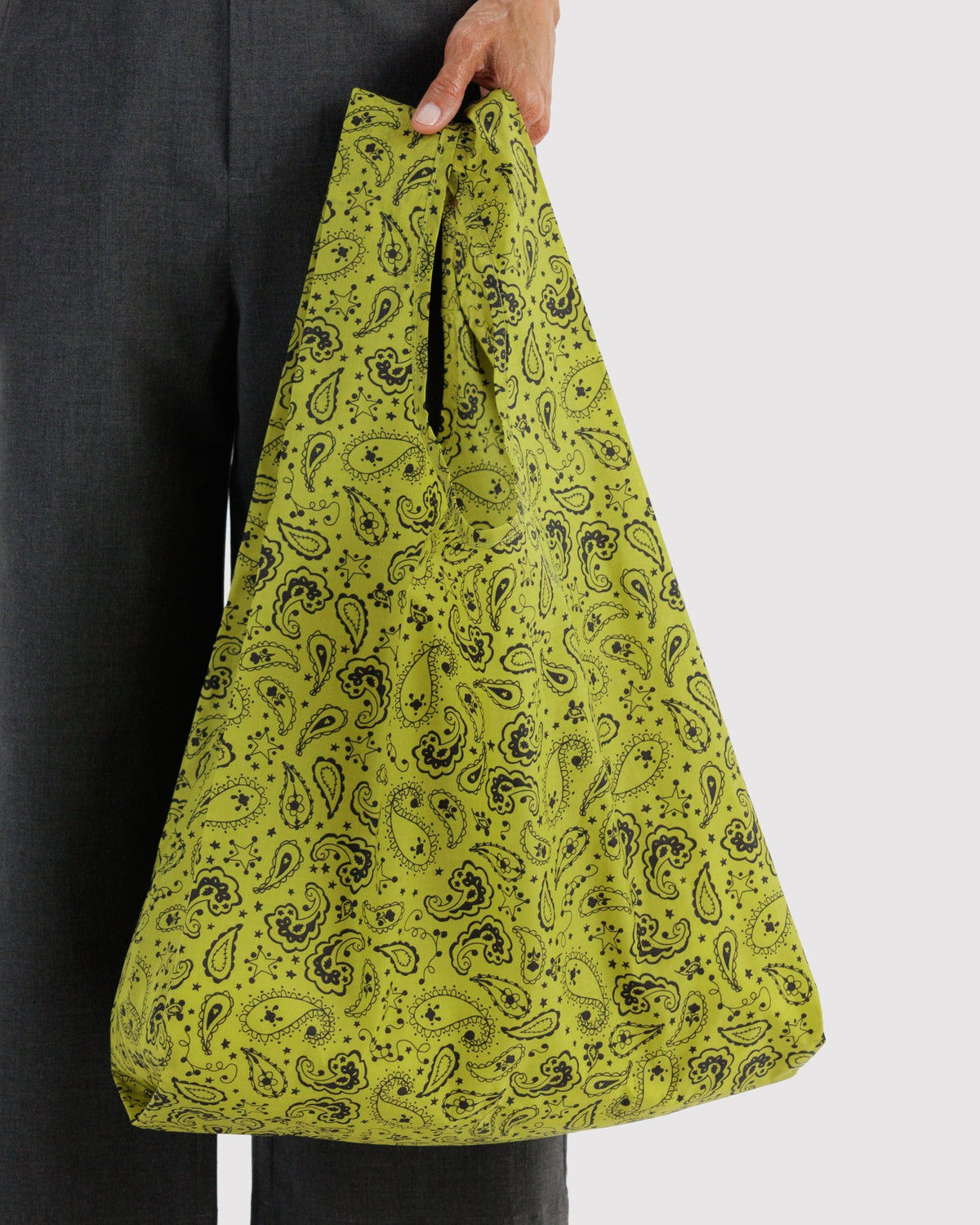 Standard Baggu Chartreuse Paisley 2