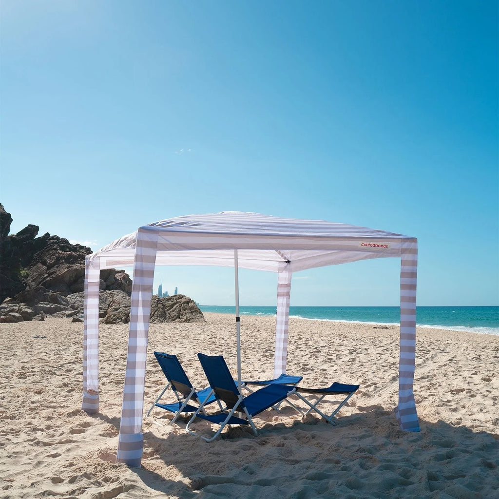THE COOLCABANAS 5 LARGE |  BEIGE STRIPES
