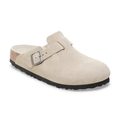 Birkenstock Boston Suede Leather Regular Oyster SFB