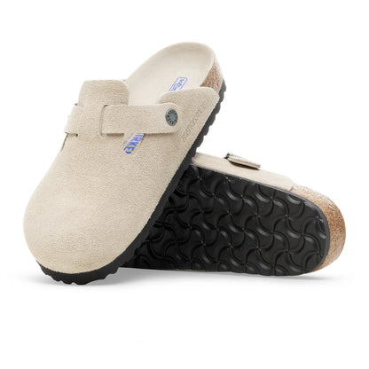 Birkenstock Boston Suede Leather Regular Oyster SFB