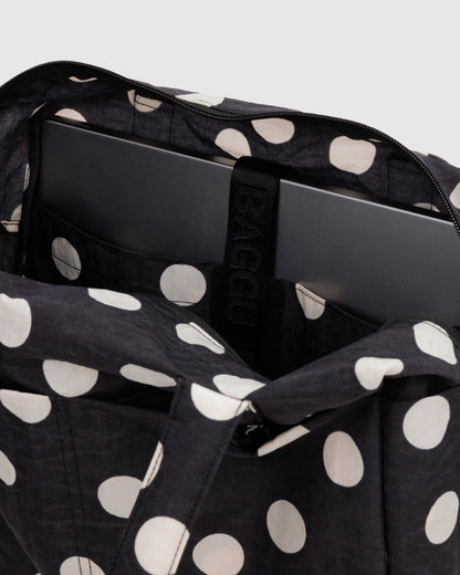 Baggu Everyday Cloud Bag Black and Cream Polka Dot 3