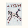 Molly Stredwick Black & White Horse Sticker