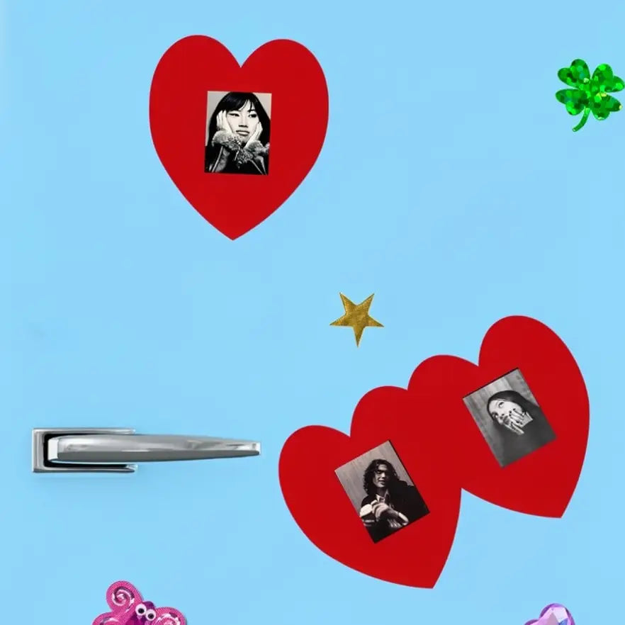 Horse Girl Heart Charm Photobooth Frame Magnet