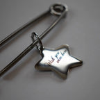 Unlucky Wishes Oversized Safety Pin Keychain