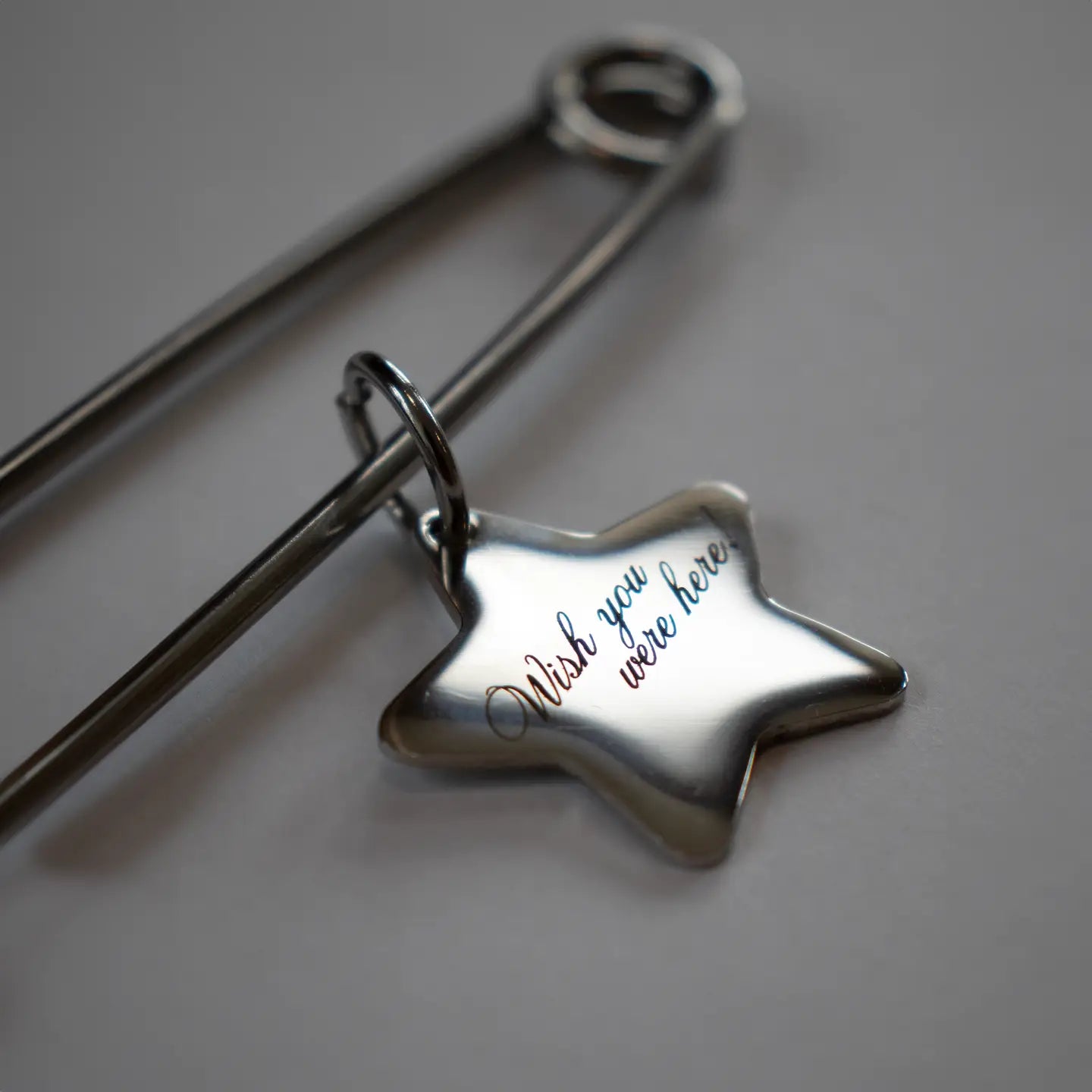 Unlucky Wishes Oversized Safety Pin Keychain