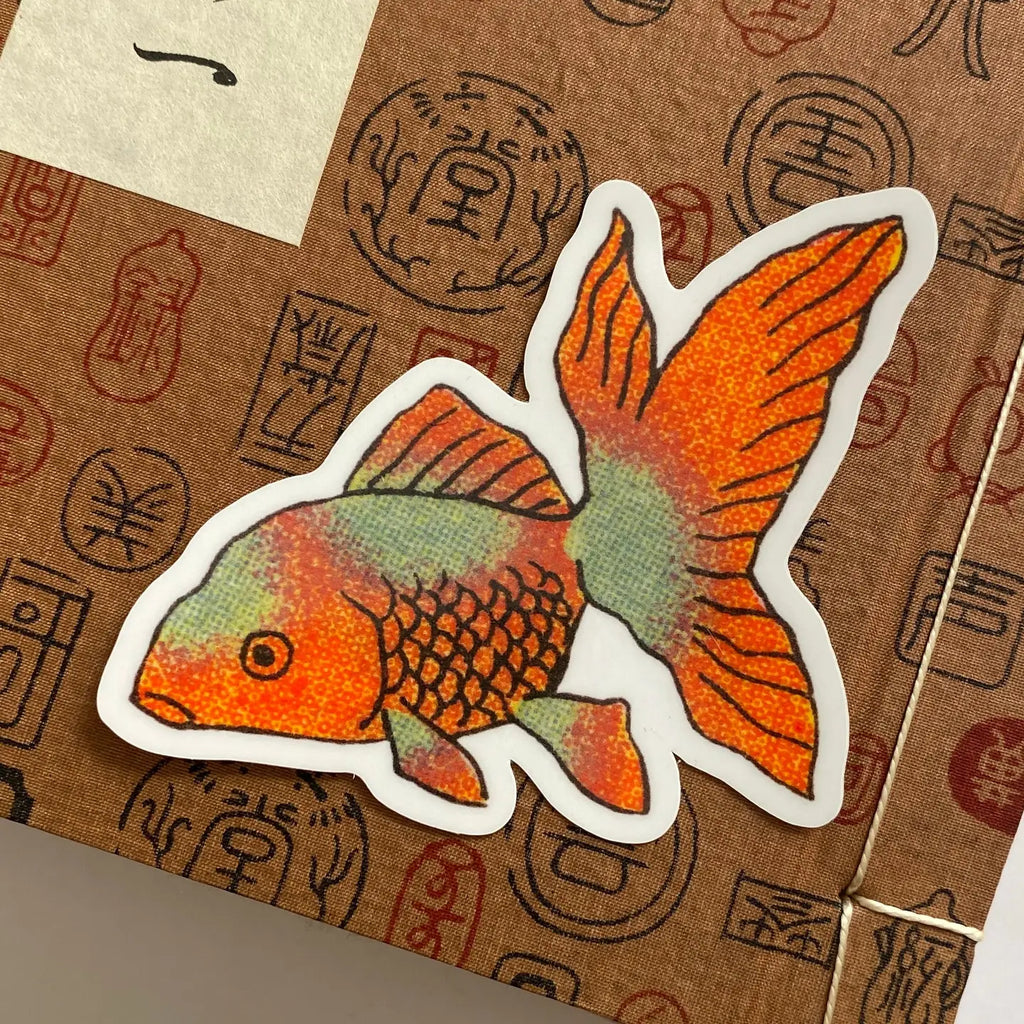 Kiku Print Goldfish Sticker