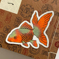 Kiku Print Goldfish Sticker