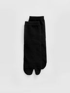 Soft Park Tabi Split Toe Minimalist Sock Black