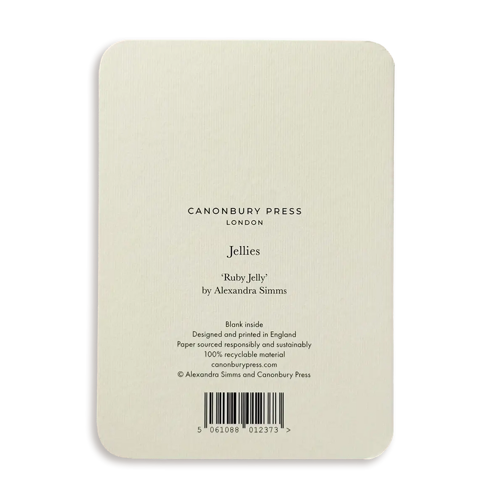 Canonbury Press Ruby Jelly Greeting Card Birthday Card