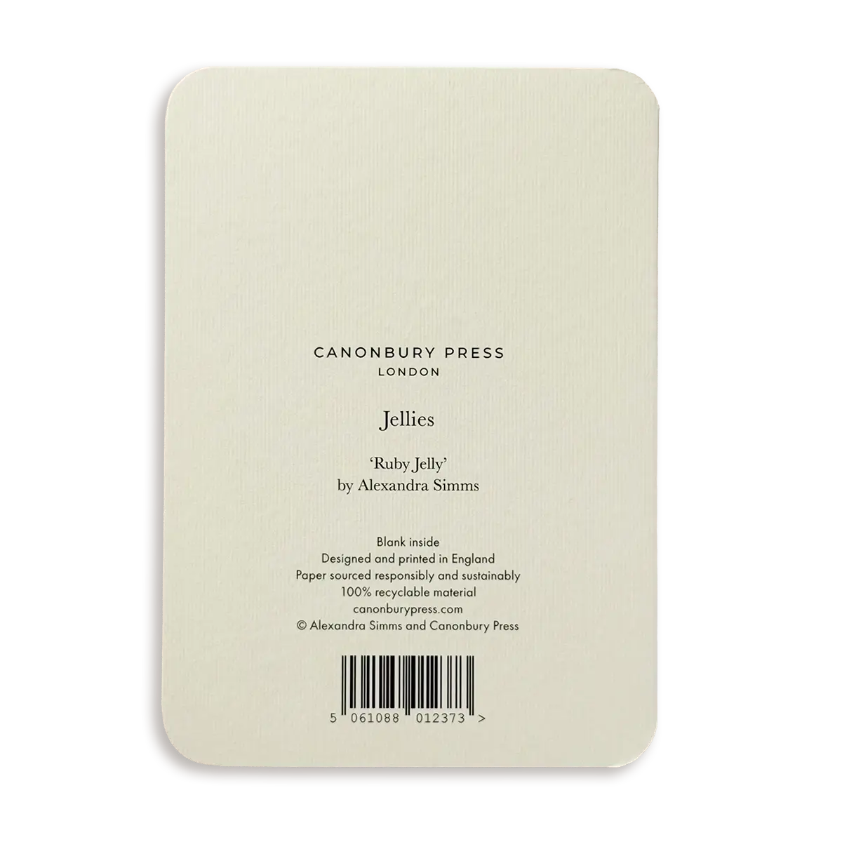 Canonbury Press Ruby Jelly Greeting Card Birthday Card